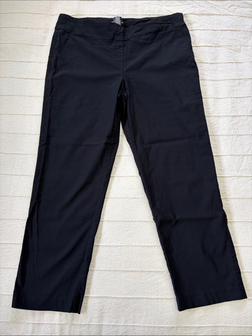 Hilary Radley Women's Black Pull-On Stretch Pants Size XL Tummy Control Comfort